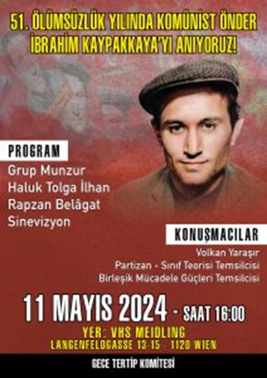 İbrahim Kaypakkaya 51. Ölümsüzlük Yılı Anması-Wıen