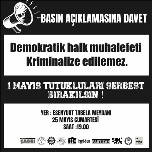 Esenyurt 1 Mayıs Tutuklama-Basın Açıklaması
